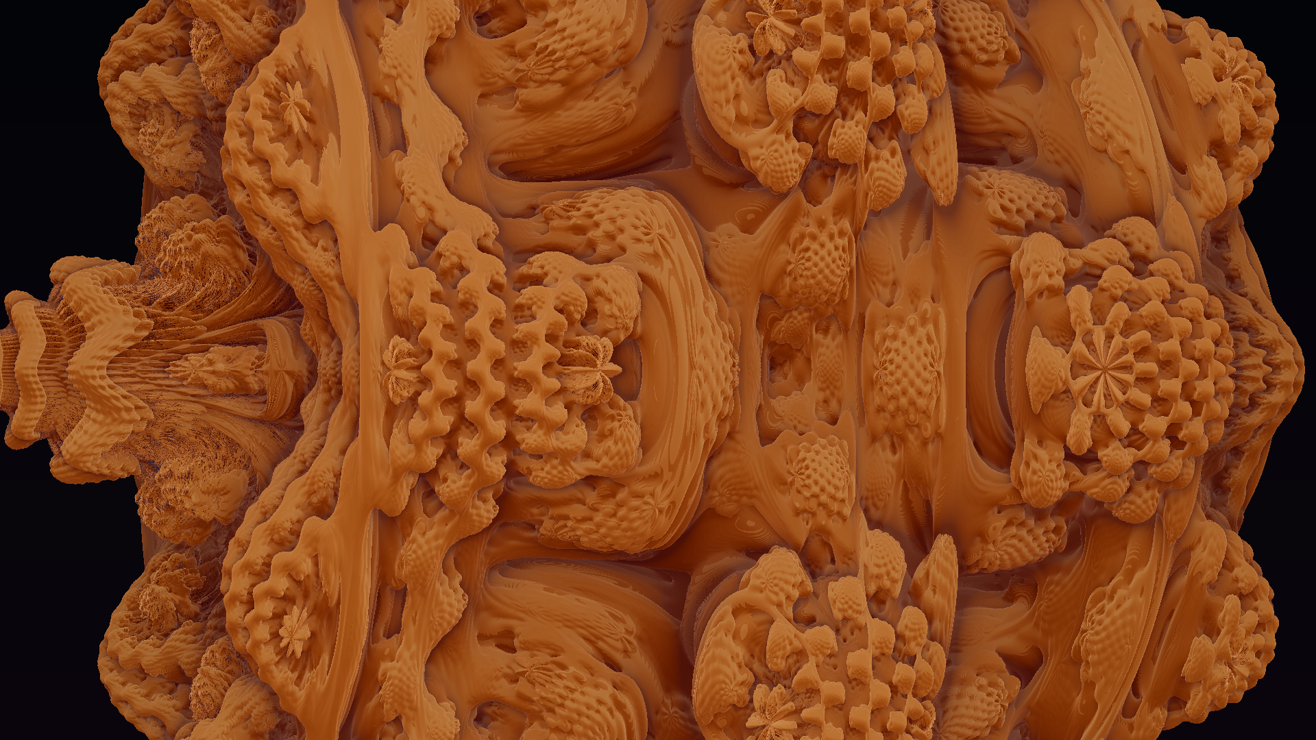 Basic Mandelbulb render closeup 1