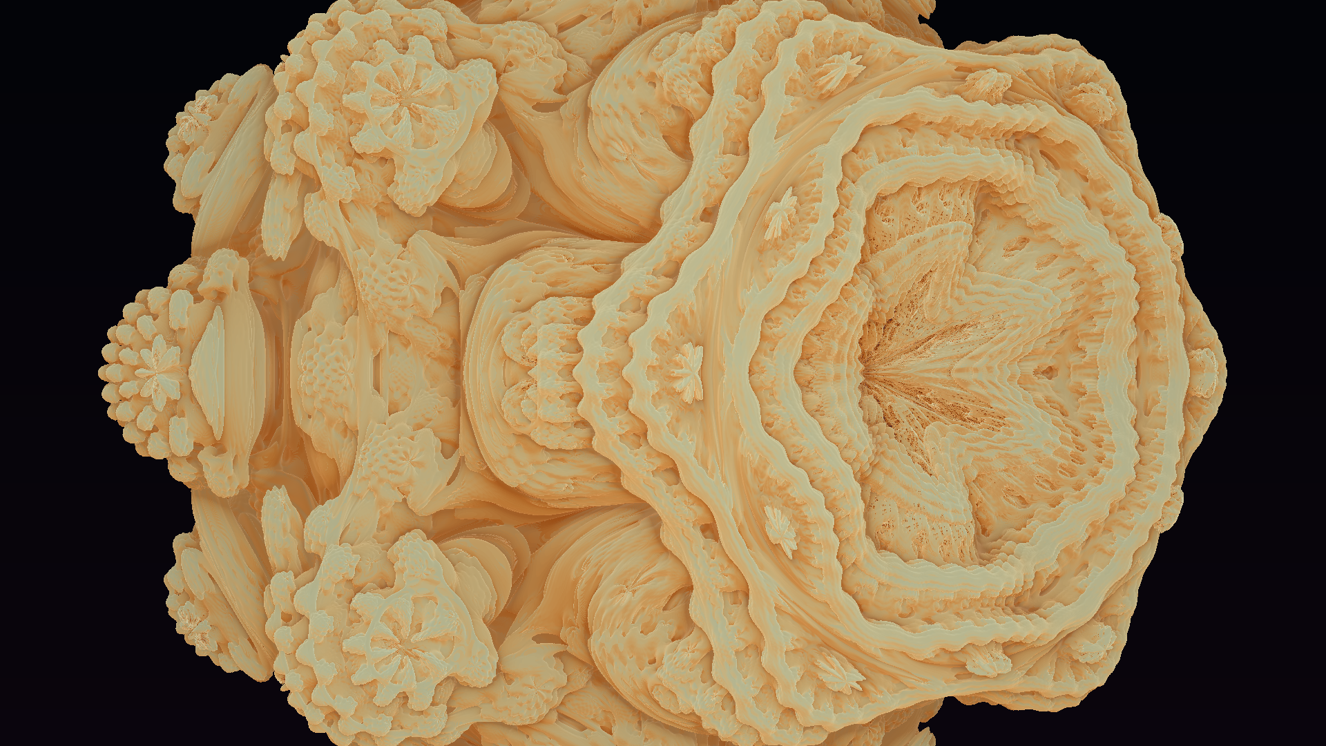 Basic Mandelbulb render closeup 2